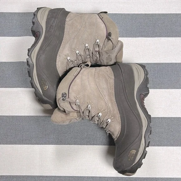 The North Face Women’s Beige Brown Waterproof Primaloft Winter Boots 6.5 - Picture 5 of 13